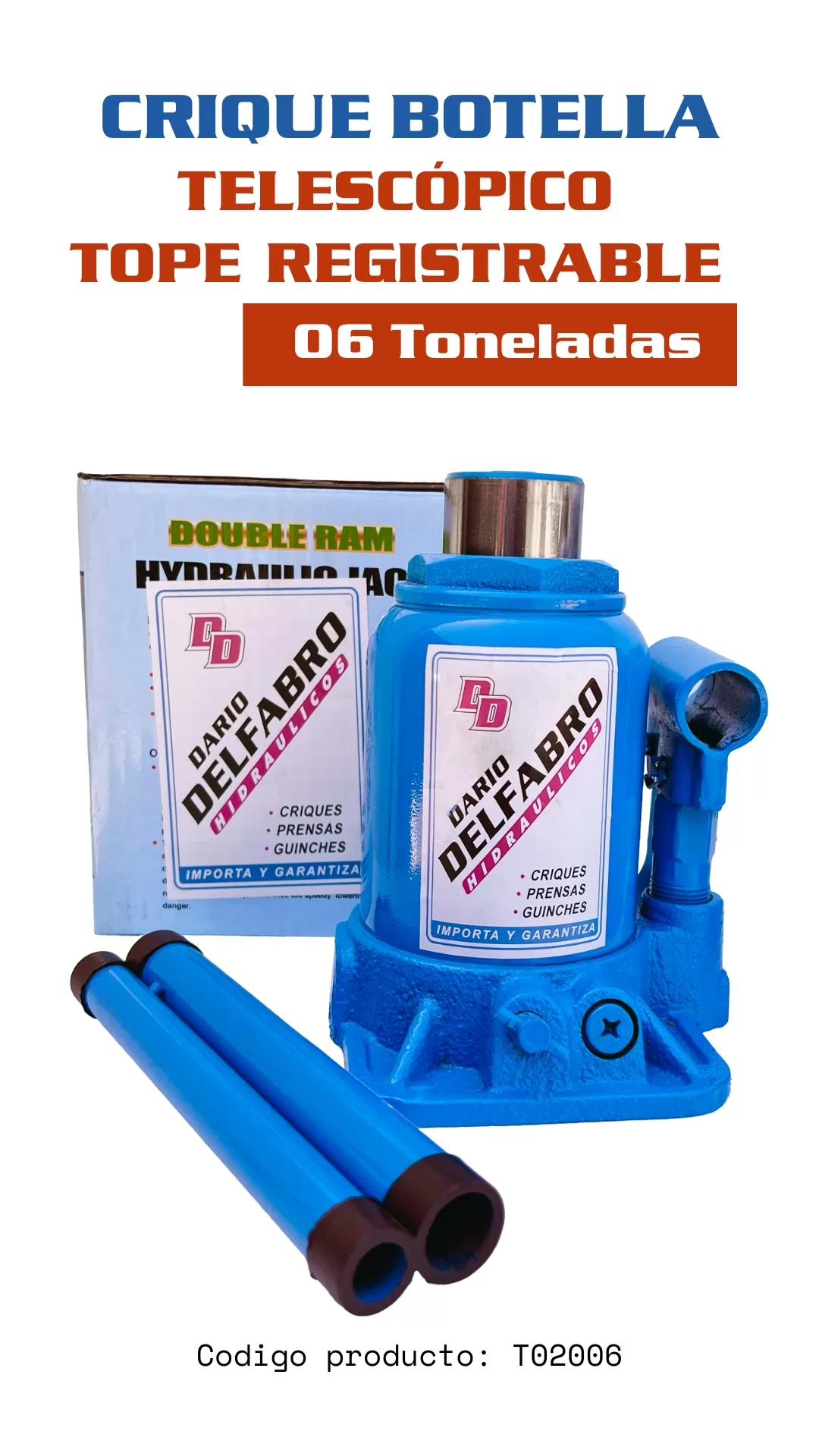 Crique Botella Hidráulico 6 Toneladas Telescópico - Imagen 2