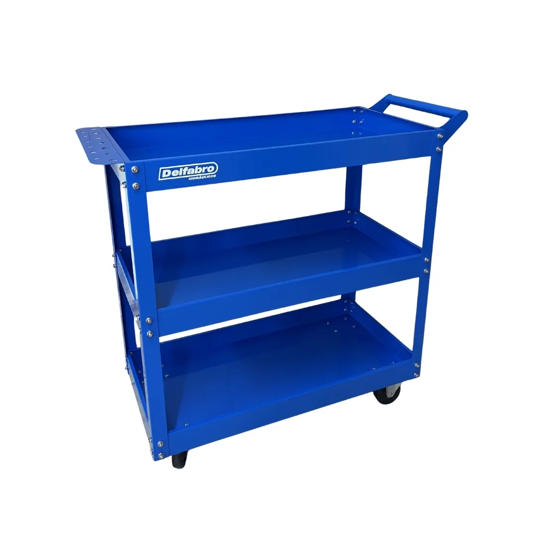 Mesa De Trabajo De 3 Estantes Con Ruedas (200 Kg)