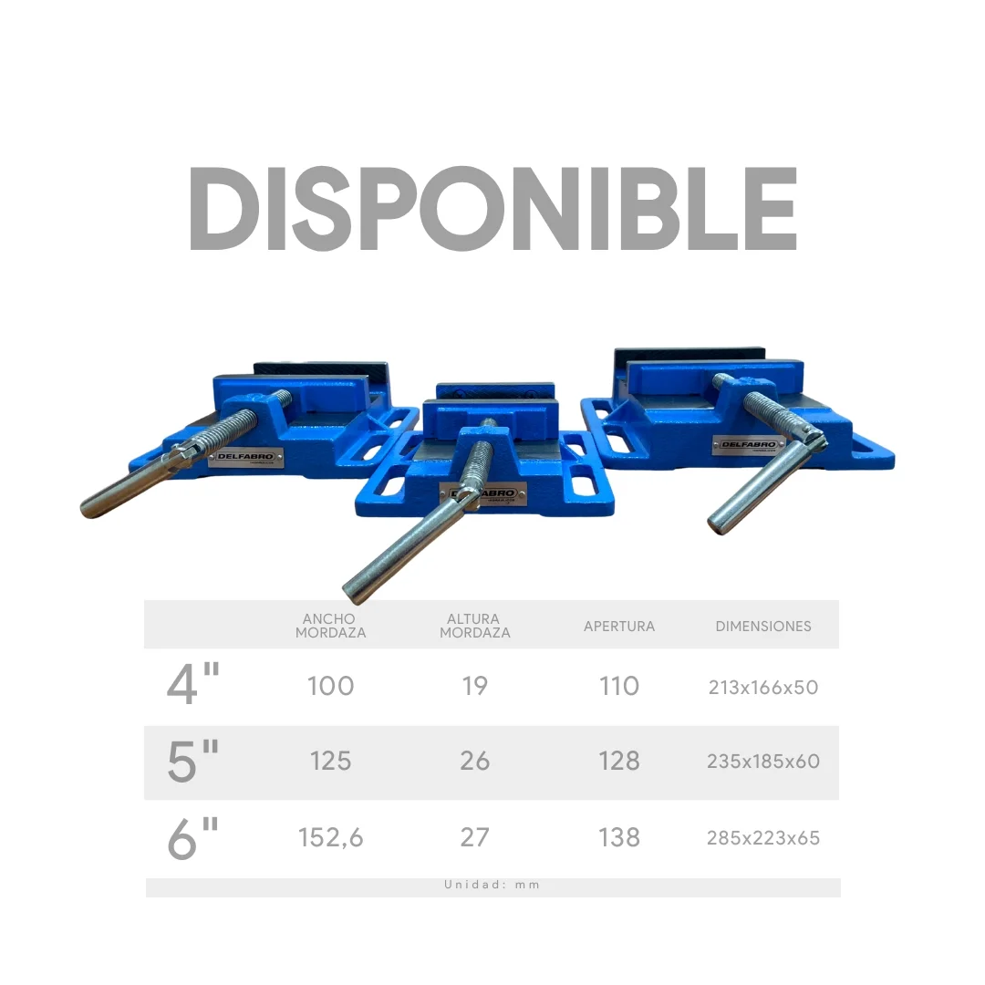 Morsa Plana De 152.4mm 6" Taladro Banco - Imagen 5